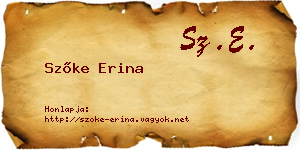 Szőke Erina névjegykártya